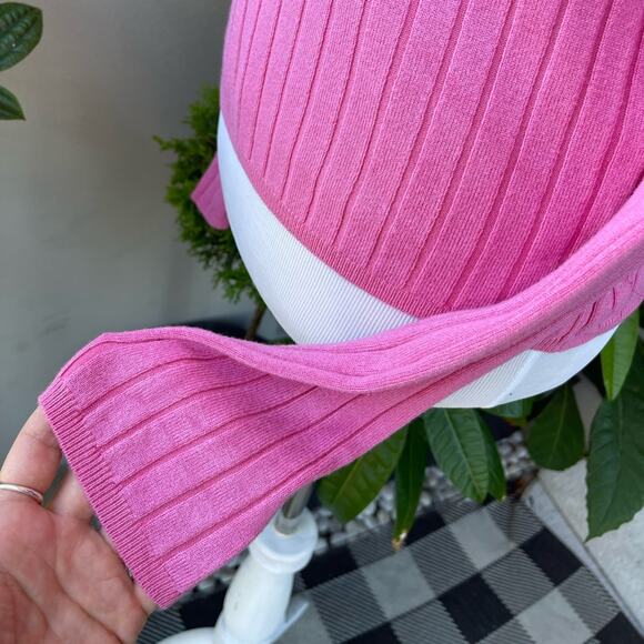 ☘️ NA-KD Fashion Turtleneck Ribbed Knit Sweater in Bright Pink, M - Picture 11 of 14